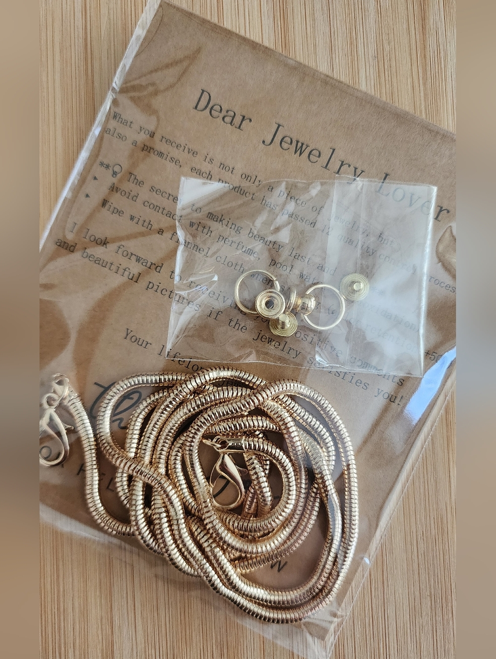 Gold Snake Chain Bag Strap With Rivets DIY